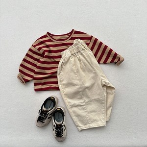 MyKids-USA Spring New Children’s Korean Style Casual Trousers For Boys And Girls, Mountain Style Cross-Cut Seam Radish Pants - 1 of 4