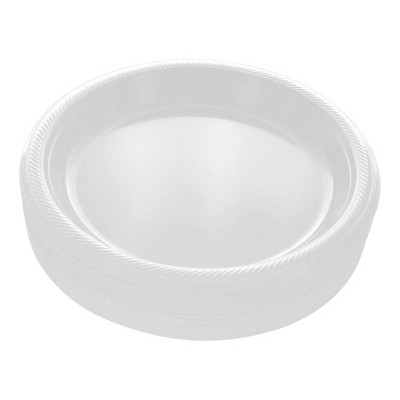 Disposable Plastic Plates White, 7 Inches Plastic Dessert Plates