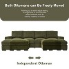 corduroy sofa bed, foldable double sofa bed with folding armrests, suitable for living rooms - 4 of 4