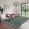 Washable Hallway Runner Rug Non-Slip, Modern Floral Low Pile Carpet for Kitchen Laundry Bedroom, Stain Resistant Foldable Floor Mat - 3 of 4