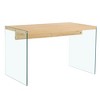 CAVINAS Rectangle Coffee Table for Living Room,Bedroom,Modern Center Table with MDF Tabletop and Tempered Glass Legs - 2 of 4