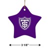 University of St. Thomas Primary Logo StarShaped Porcelain Holiday Christmas Tree Ornament  3.1" - 3 of 4
