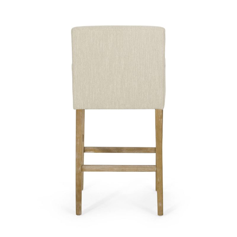Set of 2 30.5" Armga Contemporary Fabric Upholstered Wood Counter Height Barstools - Christopher Knight Home, 6 of 11