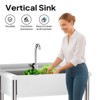 Karl Home 35.4 in. Freestanding Stainless Steel Large Single Basin Utility Sink with Shelve - 3 of 4
