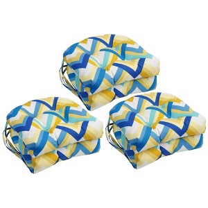 Blazing Needles, 16-inch Spun Polyester Outdoor U-shaped Tufted Chair Cushions (Set of 6) - 1 of 1