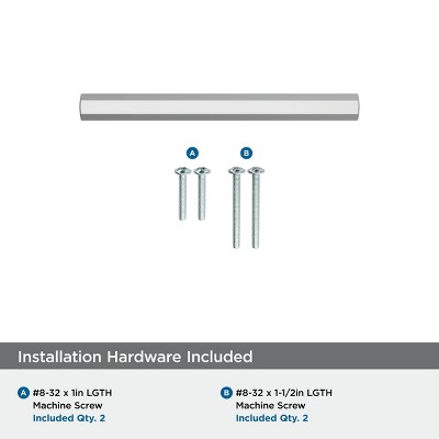 Polished Chrome 3-Inch Modern Bar Cabinet Pull
