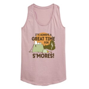 Women's - Peanuts - It's Always a Great Time For Smores Graphic Racerback Tank - 1 of 4