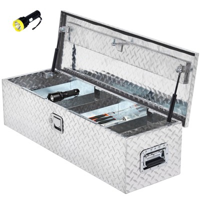 39 Inch Heavy Duty Aluminum Truck Tool Box with Side Handle,Keys,Waterproof Storage Organizer