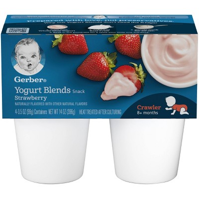 Gerber Crawler 4pk Strawberry Yogurt Blends - 14oz