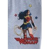 DC Comics Womens' Wonder Woman Character Jogger Sleep Pajama Pants Grey - image 3 of 3