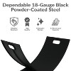 Sunnydaze Small Powder-Coated Steel Outdoor Firewood Log Rack - 30" - Black - 4 of 4