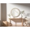 Elegant Lighting Round Cornhusk Mirror 42x42 in Linen White - 2 of 4