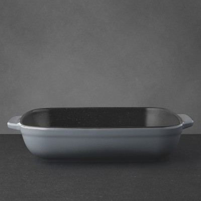 Gray Stoneware 2-Piece Baking Dish Set with Handles