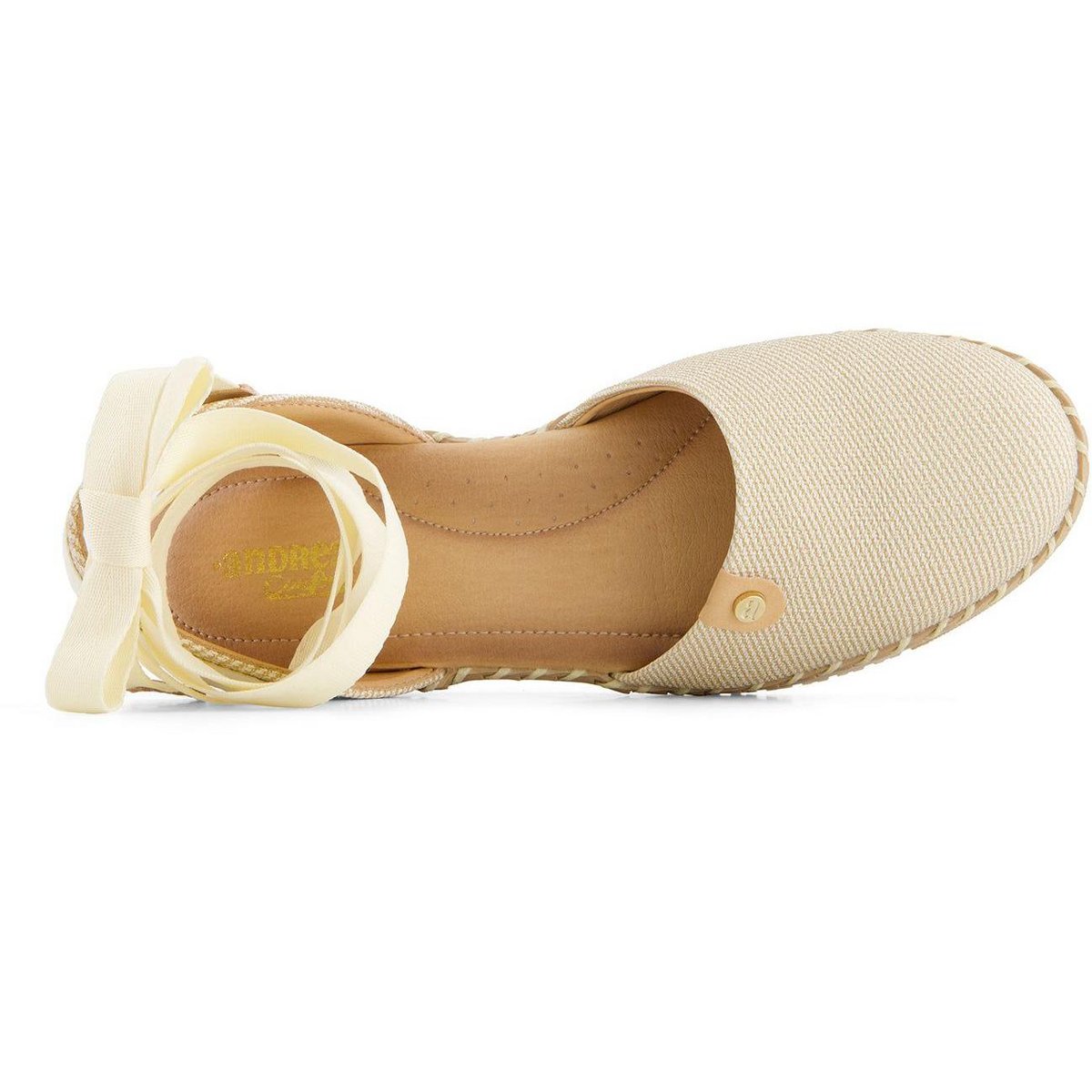 Обувь Andrea Women's Textile Ribbon Lace Flats 65286 Beige 8 — фото 7