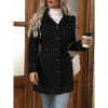 Clearlove Women's Tailored Wool-Blend Lapel Coat with Sculpted Silhouette Refined Office-to-Evening Transitional Outerwear - 2 of 4