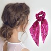 Unique Bargains Cute Rose Pearl Scrunchie Hair Elastic Band 1 Pc - 2 of 4