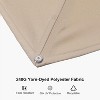 PURPLE LEAF Deluxe Aluminum Outdoor Patio Umbrella Square Cantilever Umbrellas - 3 of 4