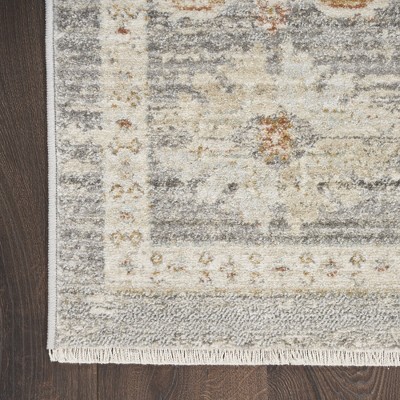 Gray 8' x 10' Vintage Synthetic Persian Area Rug