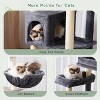 Cat Tree, Wooden Cat Tower, Modern Cat Apartment, with Scratching Posts, Cat Tunnels, Small Houses, Feeding Station, Hammock, Cat Playground - 4 of 4