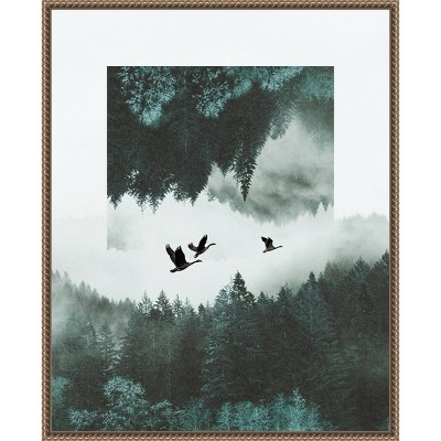Misty Skein II Surreal Landscape Canvas Print with Bronze Frame