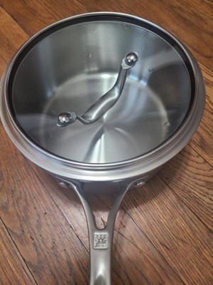 Zanzer Stainless Steel Cookware 3 Quart Sauce Pot with Lid