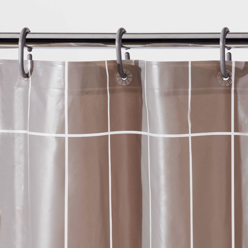 PEVA Bundle Shower Curtain Matte Gray - Room Essentials&#8482;, 4 of 8