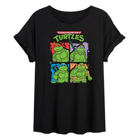 Women's - Teenage Mutant Ninja Turtles - Street Grid Oversized Graphic T-Shirt - image 1 of 4