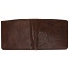 Adult Budweiser Brown Bifold Wallet Large Bowtie Logo Deboss with ID Window - 3 of 4