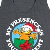 Women's - Garfield - My Presence Is Your Present Graphic Racerback Tank - 2 of 4