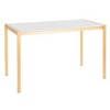 NicBex Dining Table Contemporary Counter Table in Brushed Stainless Steel and Walnut Wood for Kitchen, Dining Room - 2 of 3