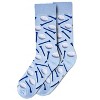 Memoi Men's "Golf Ball and Tee" Rayon from Bamboo Blend Novelty Crew Socks - 3 of 4