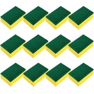 Lola Products Pot Brite Scour N' Sponge, Non-Scratch Dish Scrub, Nylon & Polyester, Fiber Side Scrubs & Scours & Sponge Side Wipes & Dries, 12 Pack - 1 of 4