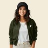 Dalix Ghost Embroidered Fleece Zip Hoodie Cold Fall Winter Women - 2 of 4