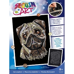 Sequin Art PUG Design Craft Kit Velvet and Sequin DIY Kit - 1 of 1
