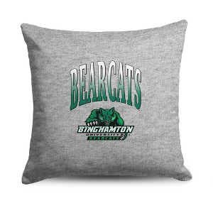 NCAA Binghamton Bearcats 16" Heather Gray Sweatshirt Pillow - 1 of 4