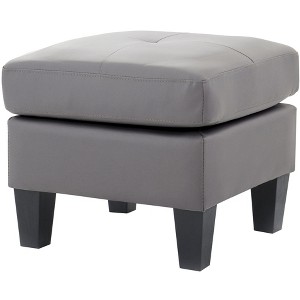 Passion Furniture Newbury Faux Leather Upholstered Ottoman - 1 of 4