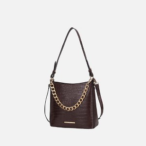 MKF Collection Bizzy Faux Crocodile-Embossed Vegan Leather Women’s Shoulder Bag by Mia K - 1 of 4