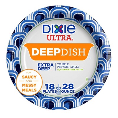 Dixie Ultra® Deep Dish, bowl, spaghetti, Don't let spaghetti night flop.  Choose Dixie Ultra® Deep Dish paper plates with a bowl like rim to help  prevent spills., By Dixie