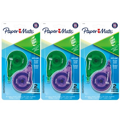 Paper Mate Liquid Paper Dryline I-mini White Out Correction Tape 3 Pack