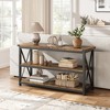 3 Tier Console Table, 47.2" Narrow Entryway Table with Storage, Wood Sofa Table with Metal Frame - 4 of 4