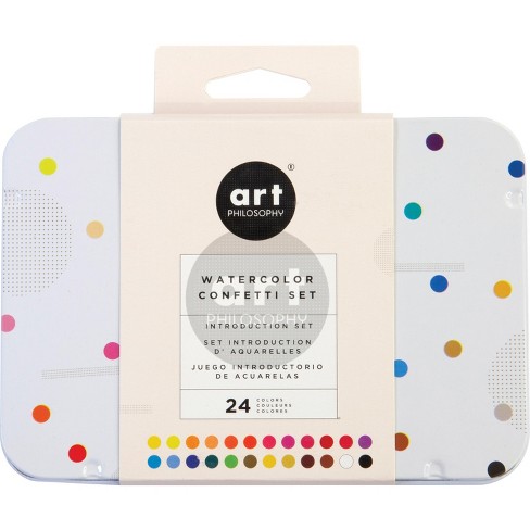 Art Philosophy Kit #2 - 1 set Confections Classics + 1 Watercolor Coloring  book + 1 pack Watercolor Brush pens