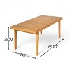 69" Acacia Wood Outdoor Dining Table,6 Seats Patio Side Table with Slatted Top,Rectangular Dining Table for Garden Gatherings-Koiai - 4 of 4