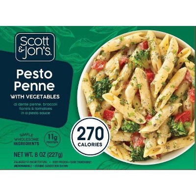 Scott & Jon's Frozen Jon's Pesto Penne with Vegetables - 8oz