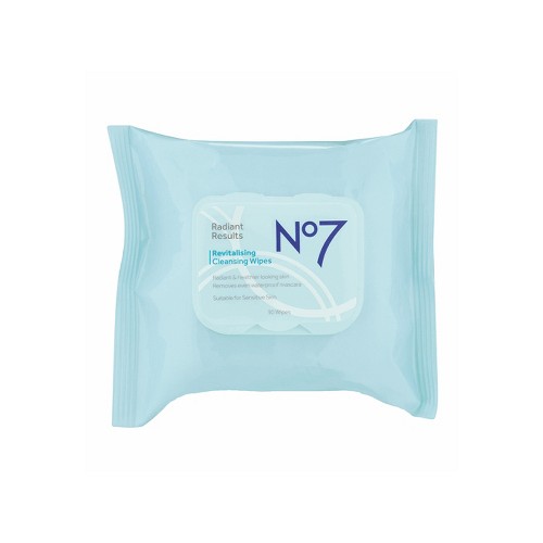 No7 Radiant Results Revitalising Cleansing Wipes - 30ct