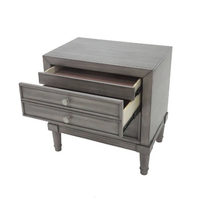 Glenda 3 Drawer Nightstand Gray - HOMES: Inside + Out