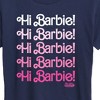 Women's - Barbie - Hi Barbie Stacked Short Sleeve Graphic T-Shirt - 2 of 4