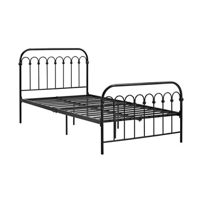 target black metal bed frame