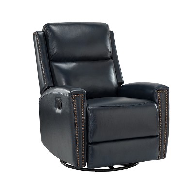Hilario Fall 30.31''Wide Genuine Leather Swivel Rocker Recliner  Deal of the day | ARTFUL LIVING DESIGN
