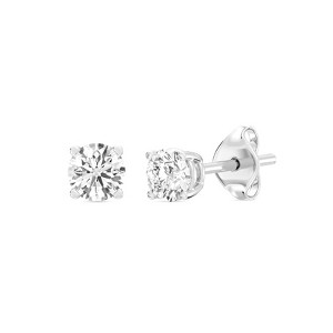 GILDED Lab-Grown Diamond Stud Earrings in 925 Sterling Silver Studs and 14KT Gold Plated Over Sterling Silver - 1 of 4