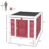17'' Rabbit Hutch Bunny Cage Outdoor Small Animal House for Guinea Pig,Duck,Puppy with Waterproof Roof And Ramp–LAOTIES - 2 of 4